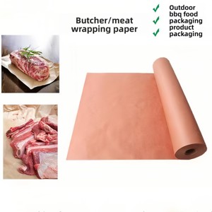 Papier kraft fumé rose recyclable <span class=keywords><strong>de</strong></span> qualité alimentaire pour emballage <span class=keywords><strong>de</strong></span> viande <span class=keywords><strong>de</strong></span> <span class=keywords><strong>boucher</strong></span> pour barbecue - Product Image 3