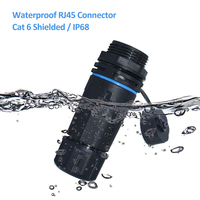 IP68 RJ45 Cat6 Adaptador de cable de red impermeable para exteriores Montaje en panel Conector hembra blindado Ethernet