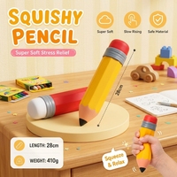 Grand Crayon Anti-Stress en TPR, Jouet Sensoriel Géant à Presser pour Enfants, TDAH, Fournitures Scolaires, Vente en Gros, Coffret Cadeau