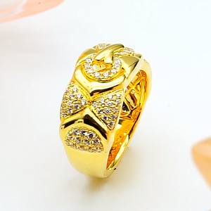 Design originale con motivo a nodo anello con diamanti 9K <span class=keywords><strong>14K</strong></span> 18K oro Unisex gioielli alla moda per matrimoni - Product Image 4