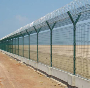 Kit de Valla de Alambre Metálico Fácil de Montar con Postes para Barrera Temporal en Obras de Construcción - Product Image 3