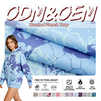 Tissu imprimé en molleton brossé 100 % polyester pour sweats à capuche et vêtements d'intérieur chauds – Commandes en gros par rouleau