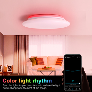 Lámpara de techo inteligente con montaje empotrado, luz led de 24W con WiFi, Compatible con aplicación inteligente Alexa, accesorio de iluminación regulable para dormitorio, sala de estar y hogar - Product Image 4