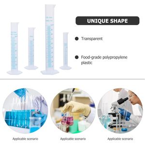 XZ LAB SUPPLIES Juego de Cilindros Graduados de Laboratorio de PP, 10 ml, 25 ml, 50 ml, 100 ml, Calibración Clara, 1 Año de Garantía, Personalizable - Product Image 4