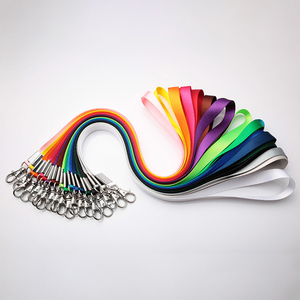 No Logo Printing <b>Polyester</b> <b>Lanyard</b> With Metal Clip Blank Plain <b>Lanyard</b> - Product Image 2