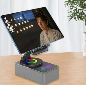 Nhà máy 4-in-1 360 xoay gấp RGB không dây Bluetooth loa máy tính bảng/điện thoại chủ USB AUX mini xách tay Pin-powered - Product Image 4