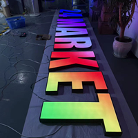 Letras LED RGB Animadas que Cambian de Color, Sin Pedido Mínimo, Letrero Programable Personalizado con Control Remoto, Resistente al Agua IP54, Logotipo para Tienda, Automóvil, Alexa
