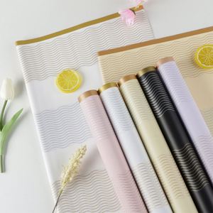 Neon <b>Paper</b> Wavy Line <b>Pattern</b> Flower Wrapping Artistic Flower Packaging Waterproof Wrapping <b>Paper</b> - Product Image 5