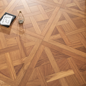 Parquet Versailles en Padauk de qualité AB, multicouche, couleur naturelle, lisse, imperméable, avec système T&G, 15 mm, pour sous-sol - Product Image 1