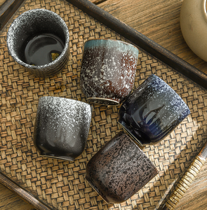 Taza <span class=keywords><strong>de</strong></span> té <span class=keywords><strong>de</strong></span> agua Vintage <span class=keywords><strong>de</strong></span> cerámica pequeña para restaurante y hogar, esmalte reactivo <span class=keywords><strong>de</strong></span> <span class=keywords><strong>diferentes</strong></span> <span class=keywords><strong>tipos</strong></span>, estilo japonés - Product Image 4