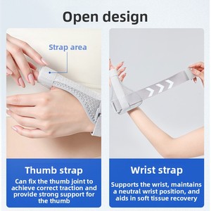 Gri Siyah Neopren Nefes Alabilen Metal Kadın & Erkek Gece Düzeltici Başparmak Tetik Parmak Ateli Sol Sağ Tıbbi El Desteği - Product Image 3