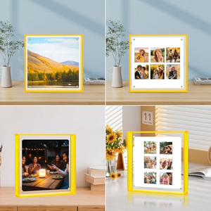 Cadre photo transparent double face en acrylique coloré, taille personnalisée, pour décoration de chambre - Nouveauté 2026 - Product Image 4