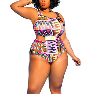 Traje de baño de talla grande Super September listo para enviar estampado calado de una pieza - Product Image 3