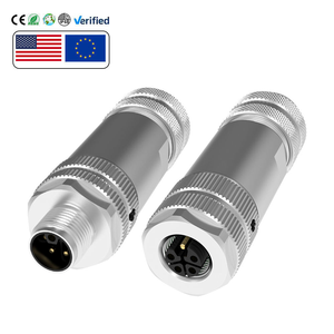 Connecteurs Métalliques M12 5 Broches à Vis Droits pour Assemblage sur Site, Code L, Étanche IP67, Mâle-Femelle - Product Image 5