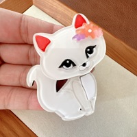 Bijoux à la mode acétate Animal chat forme revers broche broche coloré acrylique dessin animé chat broche pour femmes fille