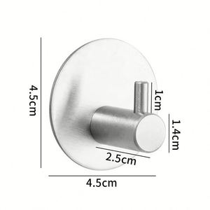 Metal Wall Mounted Bathroom <b>Adhesive</b> Towel <b>Hooks</b> Heavy Duty Wall <b>Hooks</b> Waterproof Stainless Steel Hanger Towel Robe <b>Hook</b> Rack - Product Image 3
