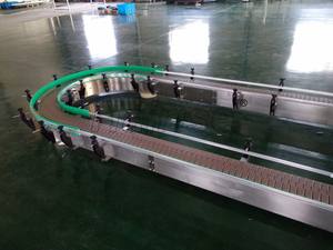 Transportador Modular de Corrente Plana para a Indústria de Bebidas, Suporte para Transferência de Garrafas e Latas com Função de Virada - Product Image 4