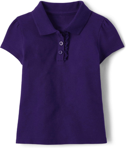 Chemises d'été pour filles, manches courtes, col polo à volants, piqué, pur coton, polos pour enfants avec volants, pour le <span class=keywords><strong>golf</strong></span> décontracté et les sports - Product Image 3