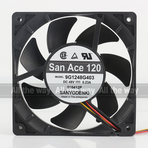 Sanyo 5V 12V 24V DC 48V 0.23a AC EC 12025 120x120x25mm 12cm 4-dây điều khiển nhiệt độ chuyển đổi Chassis 9g1248ag403 Quạt làm mát - Product Image 4