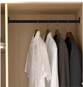 ราวแขวนเสื้อผ้าอะลูมิเนียมอัลลอยด์ชุบโครเมียมหนา รุ่น GX10247 สำหรับตู้เสื้อผ้า - Product Image 3