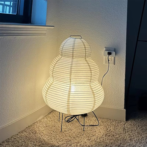 Lampe de bureau en papier de riz japonais, style européen/américain, lampe de <span class=keywords><strong>table</strong></span>, lampe de nuit en papier de riz, lampe de chevet à intensité variable, design décoratif pour salon - Product Image 6