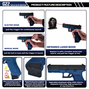 Pistola de Gel Electrónica G22 para Adultos, Metálica, con Chip de Control de Fuego y Función de Seguridad, Unisex, para Mayores de 14 Años - Product Image 3
