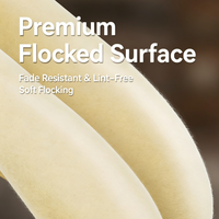 Cintres en plastique floqués en velours épaissis à épaules larges, antidérapants, pour costumes, manteaux en laine, armoire et usage domestique - Vente en gros