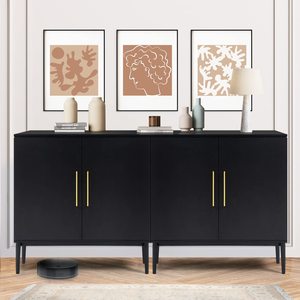 4 <strong>Drawer</strong> Black <strong>High</strong> <strong>Gloss</strong> <strong>Chest</strong> <strong>of</strong> <strong>Drawers</strong> <strong>High</strong> Quality European Style Wood Furniture for Home or Hotel Living Room Use - Product Image 5