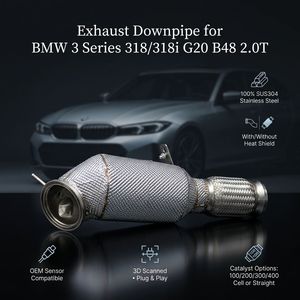 Collecteur d'échappement OEM Boska avec catalyseur pour BMW 318/318i G20 B48 2.0T 2020-2024 SUS304 avec catalyseur 100/200/300 cellules - Product Image 1