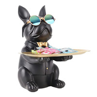 Direct Factory Resin Bulldog Figuur, Hondenvormig Snoepbakje, Dierenfiguur, Fruitplateau, Huisdecoratie, Home Decor, Ambachten