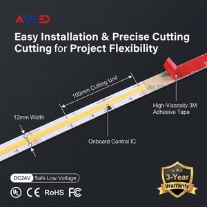 Bande LED flexible COB DC24V blanche à effet de poursuite, tube étanche IP67, garantie 5 ans pour faux plafond - Product Image 5