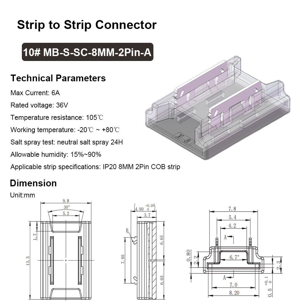 10 # MB-S-SC-2PIN-8MM-A