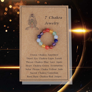 Ensemble <span class=keywords><strong>de</strong></span> bracelets et bagues en cristal <span class=keywords><strong>de</strong></span> guérison énergétique <span class=keywords><strong>de</strong></span> <span class=keywords><strong>yoga</strong></span> d'amitié, pierre précieuse <span class=keywords><strong>de</strong></span> chakra, cristal arc-en-ciel <span class=keywords><strong>de</strong></span> sept chakras pour femmes et hommes, cadeau - Product Image 3