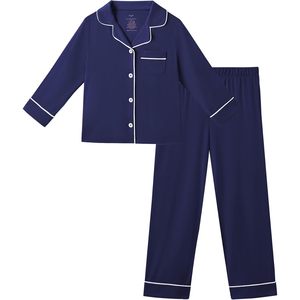 Pyjama pour enfants BambooBud en viscose de bambou, ensemble chemise à manches longues et pantalon, unisexe, garçons et filles, vêtements de nuit, 4T-12Y - Product Image 1