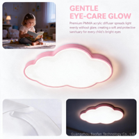 Plafonnier LED créatif moderne et simple en forme de nuage, construction en acrylique et fer, CRI 90 élevé, pour chambres et projets hôteliers