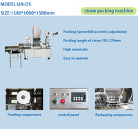 Ligne de production de pailles à boire, pailles mélangeuses pour café, pailles en plastique PLA, machine d'emballage automatique, sachets, pochettes, étuis, qualité alimentaire