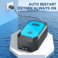 Bomba de Oxígeno para Acuario Súper Silenciosa AC/DC con Motor de Levitación Magnética, Larga Vida Útil, Volumen de Aire Ajustable, Caja Doble