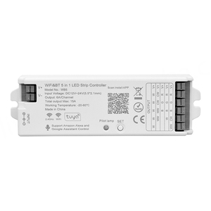 Contrôleur LED Wifi 15A WB5 5 en 1 Tuya Smart Alexa Google Assistance DC12V-24V Variateur de Bande LED RGB avec Contrôle Multi-Canaux - Product Image 3