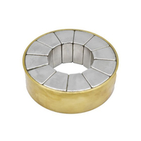 Segmen busur stabilitas suhu tinggi Tiongkok Array silinder Halbach Magnet Neodymium permanen melengkung