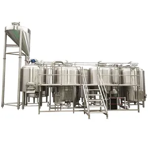 2000L SS304 steam heat 3-vessel brewhouse beer fermenter automatic turnkey beer brewing system microbrewery beer equipment