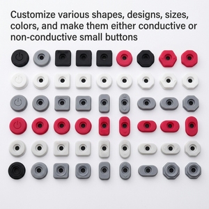Mini-boutons poussoirs en silicone, interrupteurs à bouton-poussoir momentané avec LED intégrés en caoutchouc, en silicone - Product Image 4