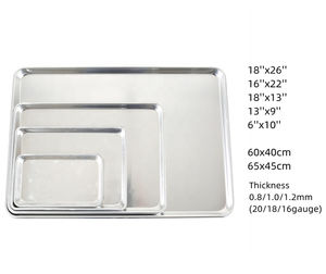 430 נירוסטה & 304 תבנית אפייה גיליון מזון מלבנית לשימוש המסעדה - Product Image 2