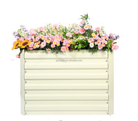 Cesto de Flores Elevado de Aço Galvanizado de Luxo DIY para Jardim, Design Moderno Ecológico, Cerca para Viveiro 120x90x30cm