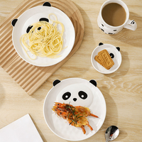 Vaisselle de table en céramique, assiette jolie de Panda, service de vaisselle pour enfants