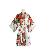 Robe kimono en satin imprimée en usine, peignoir pour femmes, cadeaux pour demoiselles d'honneur, vêtements de nuit, chemise de nuit, vêtements de maison, pyjama, ensemble de pyjamas pour femmes