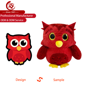 Custom Super Zacht Pluche Uil Speelgoed Pop Met Aangepaste Ontwerpen Pluche Dierenportret Voor Alle Leeftijden - Product Image 1