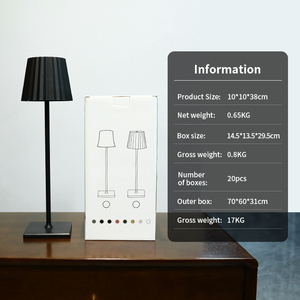 Lámpara de Mesa <span class=keywords><strong>LED</strong></span> Recargable para Exteriores, Decorativa, Inalámbrica, con Atenuación Táctil de Brillo - Product Image 5