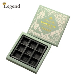 Luxury Custom Logo Gold Foil Square Shape 6pcs 9pcs 12 Pcs 16pcs <strong>Chocolates</strong> Candy Packaging <strong>Fancy</strong> Paper Box for <strong>Chocolate</strong> - Product Image 3