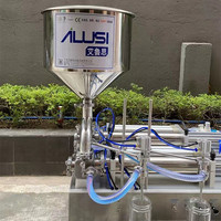 Machine de remplissage d'eau liquide à haute viscosité, double tête horizontale de bâton de miel crème de chauffage de réservoir de pâte d'emballage