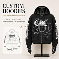 Fabricants de vêtements surdimensionnés – Sweat à capuche unisexe personnalisé en coton épais, imprimé, vieilli et délavé, avec fermeture éclair
